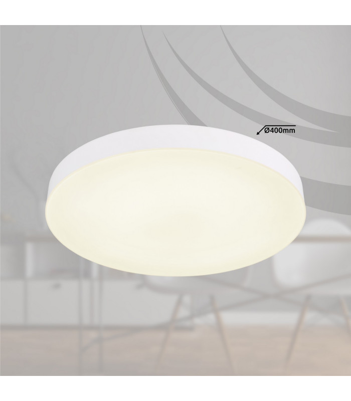 Matthew 40cm Round Flush Ceiling Light White Matt LED 3000-6500K-7