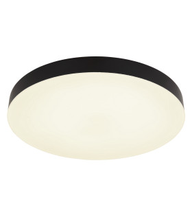 Matthew 40cm Round Flush Ceiling Light Matt Black LED 3000-6500K-1