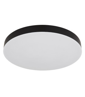 Matthew 40cm Round Flush Ceiling Light Matt Black LED 3000-6500K-2