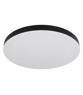 Matthew 50cm Round Flush Ceiling Light Matt Black LED 3000-6500K-2