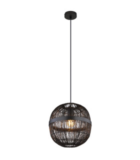 Hermi II 30cm Spherical Pendant Ceiling Light Matt Black 1x E27-1