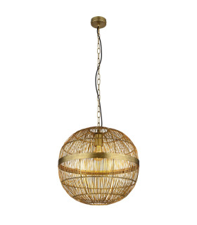 Hermi II 40cm Spherical Pendant Ceiling Light Antique Brass 1x E27-1