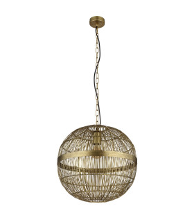 Hermi II 40cm Spherical Pendant Ceiling Light Antique Brass 1x E27-2