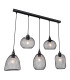 Anya Cluster Pendant Ceiling Light Black 5x E27-1