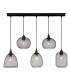 Anya Cluster Pendant Ceiling Light Black 5x E27-3