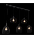 Anya Cluster Pendant Ceiling Light Black 5x E27-5
