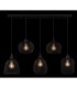 Anya Cluster Pendant Ceiling Light Black 5x E27-6