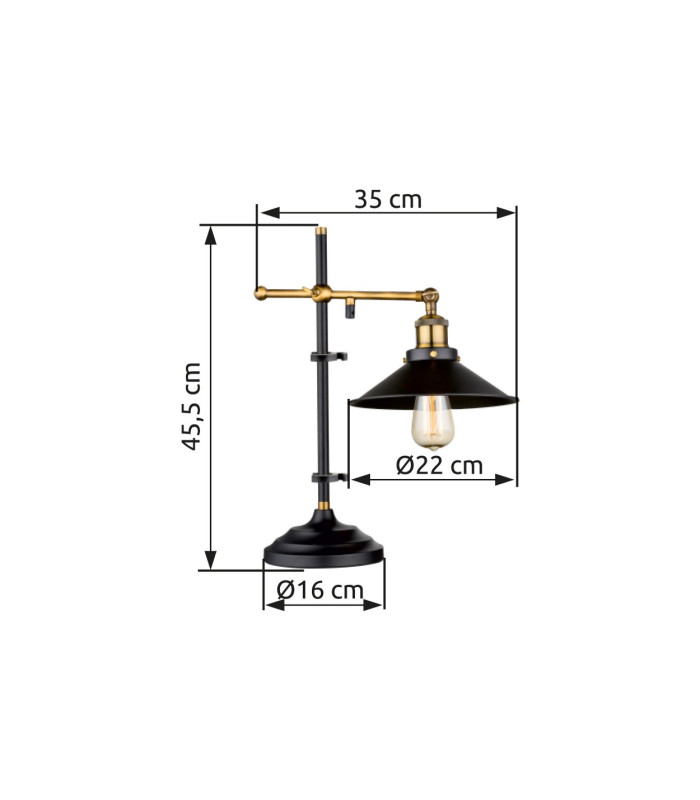 Lenius Table Lamp Copper Colored 1x E27-4
