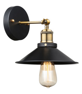 Lenius Dome Wall Lamp Brass-Coloured 1x E27-1
