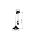 Lenius Dome Pendant Ceiling Light Copper Colored 1x E27-5