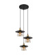 Viejo Cluster Pendant Ceiling Light Matt Black 3x E27-2