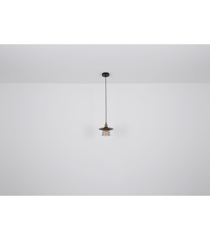 Viejo Cluster Pendant Ceiling Light Matt Black 3x E27-7