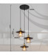 Viejo Cluster Pendant Ceiling Light Matt Black 3x E27-9