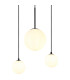 Hallie Cluster Pendant Ceiling Light Matt Black Opal Glass Shade 6x E27-4