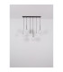 Hallie Cluster Pendant Ceiling Light Matt Black Opal Glass Shade 6x E27-7