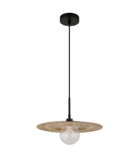 Riga Gold Dome Pendant Ceiling Light Matt Black 1x G9-2