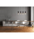 Clarity Bar Pendant Ceiling Light Matt Black Smoke Glass Shade 4x E27-7