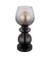 Clarity Table Lamp Matt Black Smoke Glass Shade 1x E27-2