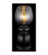 Clarity Table Lamp Matt Black Smoke Glass Shade 1x E27-3