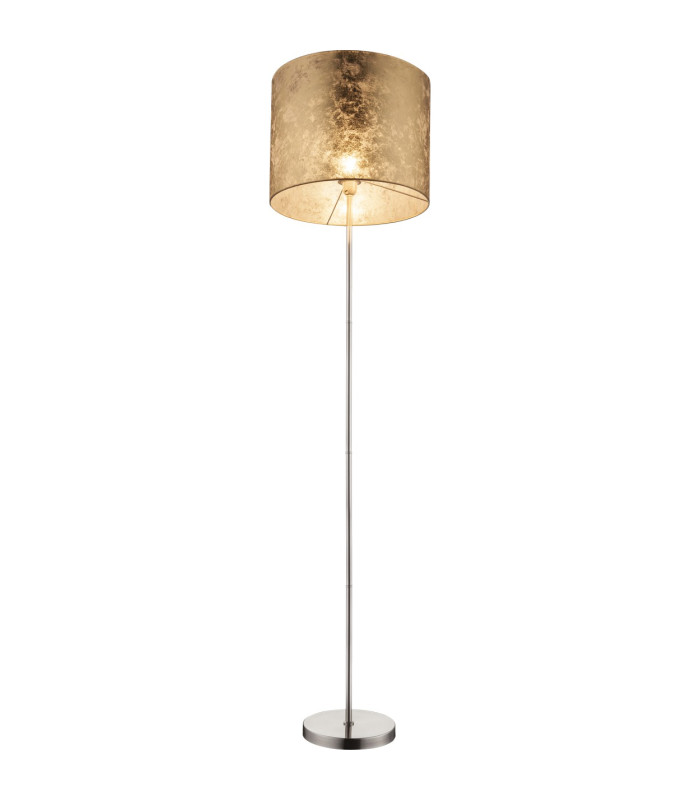 Amy Floor Lamp with Shade Nickel Matt 1x E27-1