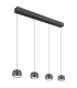 Marthy Bar Pendant Ceiling Light Grey Matt 4x LED 3000K-1