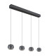 Marthy Bar Pendant Ceiling Light Grey Matt 4x LED 3000K-2