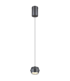 Marthy Slim Pendant Ceiling Light Grey Matt LED 3000K-1