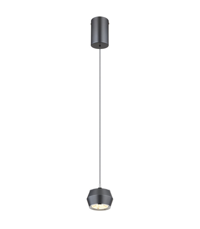 Marthy Slim Pendant Ceiling Light Grey Matt LED 3000K-1