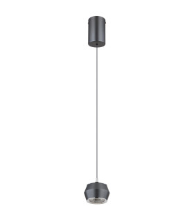 Marthy Slim Pendant Ceiling Light Grey Matt LED 3000K-2