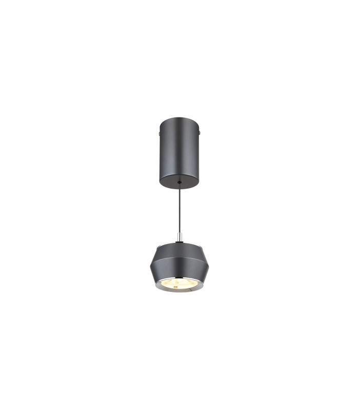Marthy Slim Pendant Ceiling Light Grey Matt LED 3000K-3