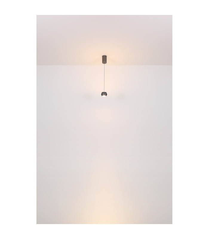 Marthy Slim Pendant Ceiling Light Grey Matt LED 3000K-5