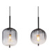 Attila Bar Pendant Ceiling Light Matt Black Smoke Glass Shade 4x E14-4