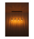 Attila Bar Pendant Ceiling Light Matt Black Smoke Glass Shade 4x E14-7