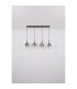 Attila Bar Pendant Ceiling Light Matt Black Smoke Glass Shade 4x E14-9