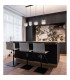 Attila Bar Pendant Ceiling Light Matt Black Smoke Glass Shade 4x E14-10