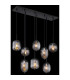Attila Cluster Pendant Ceiling Light Matt Black Smoke Glass Shade 8x E14-5