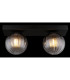 Dallerta Globe Ceiling Light Matt Black Smoke Glass Shade 2x G9-6