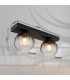 Dallerta Globe Ceiling Light Matt Black Smoke Glass Shade 2x G9-8