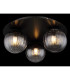Dallerta Globe Ceiling Light Matt Black Smoke Glass Shade 3x G9-4