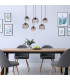 Dallerta Cluster Pendant Ceiling Light Matt Black Smoke Glass Shade 6x E27-7