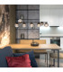 Dallerta Bar Pendant Ceiling Light Matt Black Smoke Glass Shade 7x G9-7
