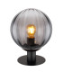 Dallerta Globe Table Lamp Matt Black Smoke Glass Shade 1x E27-1