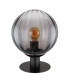 Dallerta Globe Table Lamp Matt Black Smoke Glass Shade 1x E27-2