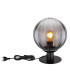 Dallerta Globe Table Lamp Matt Black Smoke Glass Shade 1x E27-4