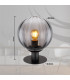 Dallerta Globe Table Lamp Matt Black Smoke Glass Shade 1x E27-9