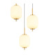 Ewald Cluster Pendant Ceiling Light Brass-Coloured Opal Glass Shade 3x LED 3000K-3