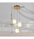 Ewald Cluster Pendant Ceiling Light Brass-Coloured Opal Glass Shade 3x LED 3000K-7