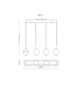 Ewald Bar Pendant Ceiling Light Brass-Coloured Opal Glass Shade 4x LED 3000K-6