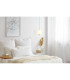 Ewald Globe Pendant Ceiling Light Brass-Coloured Opal Glass Shade LED 3000K-4