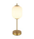 Ewald Globe Table Lamp Brass-Coloured Opal Glass Shade LED 3000K-1